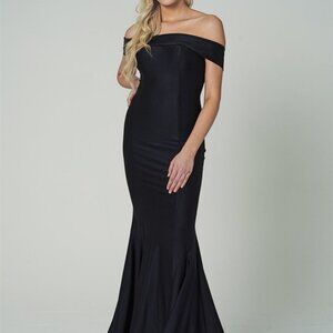 NEW BLACK EVENING FORMAL - Off Shoulder Mermaid Shape Prom AC373